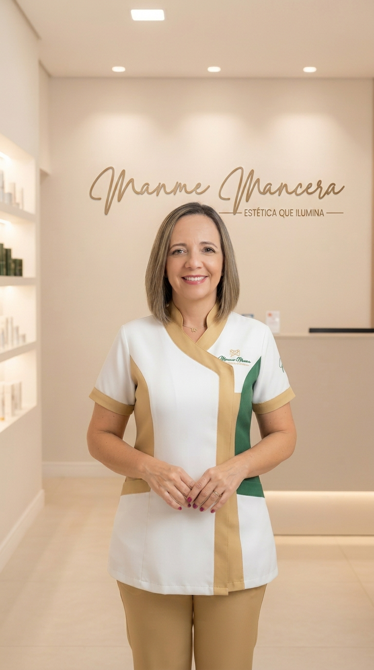 Manme, fundadora de Manme Mancera Estética, en el centro de Las Cabezas de San Juan
